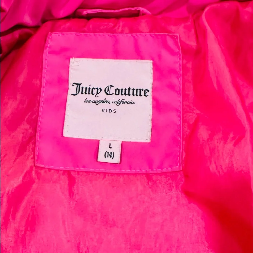 Juicy Couture‎ Girls Coat Winter Quilted Jacket Pink Size L(14)